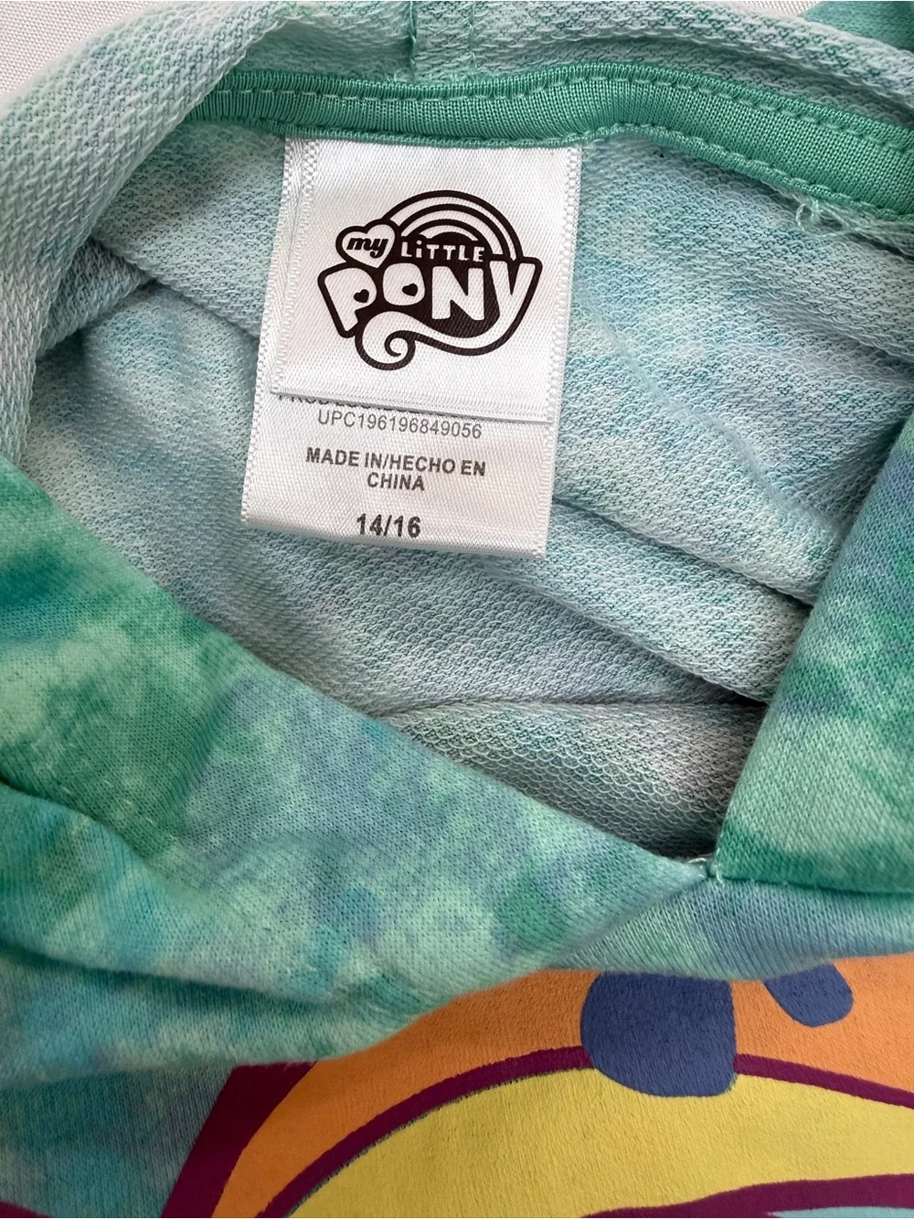 My Little Pony Aqua Tie-Dye Rainbow Pony Hoodie